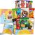 Turkish Munchies by Muekzoin Midi International Snack Box - Light Blue Space Themed Box - 12 Full-Size Snacks