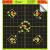 Splatterburst Targets - 12 x 12 inch Sight in Stick & Splatter Self Adhesive Shooting Targets - Shots Burst Bright Fluorescent Yellow - Great for All Firearms, Airsoft & Pellet Guns - Made in USA 10 PACK