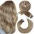 Moresoo real hair extensions tape brown invisible tape in extensions real hair balayage light brown and medium blonde hair extension tape real hair thick hair 30 cm 20 pieces/30g #8/22 30 cm 1. #8/22/8