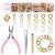 Kalolary 1014 Pieces Dangle Nail Art Charms Jump Rings Connectors Nail Jewelry Rings Open Ring with Nail Piercing Tool Hand Drill Pliers and Tweezers for Nail DIY Nail Art Jewelry Making Supplies