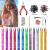 Hair Tinsel Kit (48 Inch 12 Colors 3000 strands) Fairy Tinsel Hair Extensions with Tools - Glitter Hair Tinsel Kit Heat Resistant Accessories for Girls Women Kids Christmas New Year Multi 12 colors