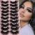 Fluffy Mink Lashes Wispy Eyelashes Mink 20MM Long Dramatic D Curly Cat Eye 3D Mink Lashes Fluffy Natural False Eyelashes Pack By TIKILEY 06 Mink Lashes / 16-18 MM