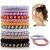 Hair tie 12 pieces of hair tie ladies elastic braid rubber stylish ponytail holder for women and girls (12 mix color) 12Mix color
