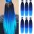 Pre-Stretched Braiding Hair 22 inch 6 packs Hot Water Setting Synthetic Hair Crochet Braiding Hair Extension(Ombre Blue) 22 Inch (Pack of 6) Ombre Blue