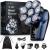 Glatzen Razor men electrical baziVve 7 in 1 head razor for bald head 0.0mm with 8 rotating shaving heads IPX7 waterproof LCD display Bart nose hair trimmer care kit blue