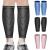 Calf Compression Sleeves for Women & Men 2 Pack Elastic Calf Support Footless Socks Ventilation Calf Brace for Pain Relief Sports Recovery Cycling Travelling Gym Calf Guards (Black L) L Black