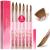 Saviland 6PCS Acrylic Nail Brush - Acrylic Brush for Acrylic Nails Pink Gradient Handle Nail Brush for Acrylic Powder Acrylic Brushes for Nails Nail Art Brushes for Beginner Size 6/8/10/12/14/16 06-6 pcs- size 6/8/10/12/14/16- pink