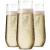 Munfix 48 Pack Stemless Plastic Champagne Flutes Disposable 9 Oz Clear Plastic Toasting Glasses Shatterproof Recyclable and BPA-Free