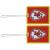 NFL Kansas City Chiefs Sports Vinyl Luggage Tag, Set of 2, Red