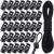 50 Pieces Cord Locks Spring Toggles Stoppers Plastic Single Hole End Stopper Slider and 1/8 Inch 66 Feet Elastic Bungee Cord for Drawstring Shoelaces Clothing Bags (Classic Style  Black) Classic Style Black