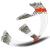 YOTO Fishing Leaders,Saltwater Tackle Rig with Swivels Snap, High-Strength Fishing Wire Gear Equipment for Lures Bait Or Hooks,1Arm and 2Arm White Nylon Leaders 2arm,12pack