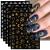 JMEOWIO 10 Sheets Moon Star Sun Nail Art Stickers Decals Self-Adhesive Pegatinas U as Colorful Rose Gold Nail Supplies Nail Art Design Decoration Accessories