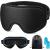 WAOAW Sleep Mask for Men Women: Blackout Eye Masks for Sleep - 3D Breathable Soft Comfortable Eye Mask for Travel - Adjustable Light Blocking Night Masks for Sleeping - Black