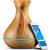 Sierra Modern Home Smart Wifi Wireless Essential Oil Aromatherapy Diffuser - Light Brown