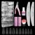 Clear False Nails with Glue Venares 500 Pcs False Nail Tips 10 Size Acrylic Nails Tips and Glue Nails File Buffer Block Acrylic Nail Brush Nail Clipper Fake Nails Set for Gel Extensions