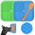 Lick Mat for Dogs Cats, CIICII Dog Slow Feeder Licking Mat with Suction Cups (Dog Lick Mat with Orange Spatula) for Dog Treats & Cat Food (Anti-Slip, Food Grade Silicone) Classic Dog Lick Mat 7.9*7.9 Inch