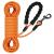 Iokheira drag line 5m for dogs training lines for large to small dogs dog leash with hand loop of a stable 360 carabiner hook reflectors 5m orange-0.8cm