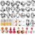 Polymer Clay Cutters for Earrings Making  705 PCS Clay Cutters Set with 49 Shapes Stainless Steel Clay Cutter Tools  640 PCS Jewelry Accessories  16 Circle Shape Earring Cutters for Polymer Clay