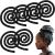 6 Pieces Spiral Lock Hair Tie Dreadlock Accessory Hair Bands Iron Wire Embedded Ponytail Holders Long Dreadlock Hair Tie Spiral Bendable Loc Tie for Women Men Thick Curly Hair Black