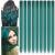Zhaowwei 9 piece Princess Green Hair extensions Multi-colors Party highlights striped Synthetic hair parts clip-in/clip on colored hair extensions (dark blue) dark green
