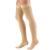 Truform 20-30 mmHg Compression Stockings for Men and Women Thigh High Length Dot Top Closed Toe Beige Large Large (1 Pair) Beige