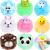 8 Pieces Bath Sponges Animal Kids Loofah Bath Pouf Mesh Animal Toy Bath Sponge Colorful Cartoon Body Scrubber Balls Shower Mesh for Kids Adults