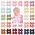 JOYOYO 50 Pcs Baby Hair Clips Small Size 2 Inch Bow Clips for Baby Girl Toddlers Non-Slip Baby Clips Full Ribbon Covered Baby Care Clips Craft Bows Baby Girl Hair Clips