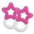 Dentistar cooling ring 2 Set - bite ring baby from 3 months - cooling tooth aid and bite toys for babies and toddlers - BPA free - pink pink 2 pieces (1 Pack)