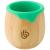 Bamboo Toddler Cup for Kids   150ml Open Cup for Baby with Non-toxic Silicone Liner  Transition Sippy Cup Snack Cup for Toddlers Promotes Baby-Led Weaning  Drinking and Oral Motor Skills (Green)