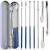 8 Piece Capsule Filling Machine Kits for Empty Pill Capsules Filler Home & Lab Supplies - Micro Tiny Spoon Spatula Lab Scoop Filling Tray Herb Powder Tamper Tool Gel Capsules Size 000 00 0 1 2 3