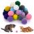 Molain Cat Toy Balls Soft Cat Balls 1Inch Kitten Pom poms Ball Cat Play Toy Indoor Cats Interactive Pompon Ball Toy (30 Pieces)
