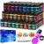 CHANGTIKEJI Mica Powder 63 Colors - 10g/Bottle of Natural Pigment Powder for Epoxy Resin Lip Gloss Eye Shadow,Paint, Dye,Soap Making,Nail Polish,Candle Making,Bath Bombs 63color*10g