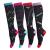 LEOSTEP Compression Socks for Men & Women (4Pair) Non-Slip Long Tube Stocking Ideal for Running Nurse Travel Flight Pregnancy 20-30 mmHg L-XL Multi-coloured