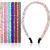 MTLEE 6 Pieces Beaded Hair Hoop Headband, Multiple color, Fashion Hairbands for Girls Women Kids(Vivid Colors)