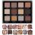 Lamora Smokey Eyes eyeshadow Pallet Nude tones - vegan shimmer Nude Eyeshadow with mirror - ideal travel make -up with 12 highly pigmented warm cool and natural color tones natural smokey cool neutrals
