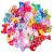 Berkelen dogs hair accessories 50 pieces dog hair loops with rubber band pets dog hair arches accessories for long hair pet dog cat cat puppies random color