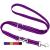 Dey - Premium dog leash nylon 2m |Reflecting |3 -way adjustable |For small medium -sized and large dogs |Many colors | Doubleein dog |Tow leash |Fire leash |Puppy leash |Lila XS XS - 1.0 x 200 cm purple -reflecting