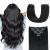 Agmity clip in Extensions Real hair deep black 40cm 7 pieces 120g 100% real remy real hair invisible straight seamlessly double sewn clip in hair extension (40cm #1 deep black)
