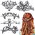 Noverlife 5PCS Celtic Hairpins Vintage Silver Viking Hair Clips Minimalist Celtic Knot Hair Slide Alloy Knot Hair Sticks Creative Metal Viking Hair Barrette Hair Accessories for Girls and Women
