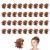Ikadiya 36 pieces mini hair clips small hair clip 1cm claw clips non -slip handle small jaw clips for design children and adults (brown)