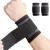 YUNYILAN 2 Pack Wrist Brace Carpal Tunnel Wristbands Compression Wrist Strap Wrist Wraps Support Sleeves for Work Fitness Weightlifting Sprains Tendonitis Pain Relief Breathable (Black L) Black Large (Pack of 2)