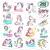 Metker Unicorn, Mermaid (260 PCS) kids waterproof temporary tattoos,children's temporary tattoo toys.Girl face tattoo stickers,Goody Bag Stuffers Party Bag Fillers Unicorn & Mermaid