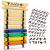 Winartton 10 Belts Bamboo Karate Belt Display Rack Hold, Taekwondo Belt Display with Stickers, Martial Arts Belt Display, No Assembly Required, Belt Holder Gift for Kids and Adult