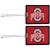 NCAA Ohio State Buckeyes Vinyl Luggage Tag, 2pk, Red