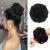 FESHFEN Messy Bun Hair Piece Hair Scrunchies Thick Curly Wavy Hair Piece Synthetic Donut Updo Hairpieces for Women Girls Darkest Brown 55 g (Pack of 1) 55 g (Pack of 1) 4# Darkest Brown