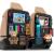 ACELIFE Car Organiser Car Seat Organiser for Kids 2pcs BackSeat Protector with 10" iPad Tablet Holder Car Tidy Organiser With Kick Mat & 9 Pockets for bottles toys books Car Accessories for Toddlers Black B