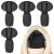 Back of Heel Cushion Pads 4Pcs Mesh Adhesive Heel Grips Inserts for Boots Loose Shoes Too Big Reusable Heel Guards Liners for Women Men Anti Blister Shoe Liners Heel Protectors (Black)