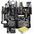 FINIBO SURVIVAL KIT 21 in 1 outdoor equipment outside emergency set with compass tactical flashlight and other accessories for camping bushcraft hiking hiking adventure black 20.6*12.8*5.5cm