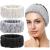 3 Pieces Spa Facial Headband for Makeup and Washing Face Terry Cloth Hairband Yoga Sports Shower Facial Elastic Head Band Wrap for Girls and Women (Black, White, Light Grey) White,Grey