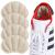 Huethy Back of Heel Cushion Inserts, Mesh Heel Grips Pads for Boots, Loose Shoes Too Big, Reusable Adhesive Heel Guards Liners for Women Men, Improve Shoe Fit, 4PCS-Beige